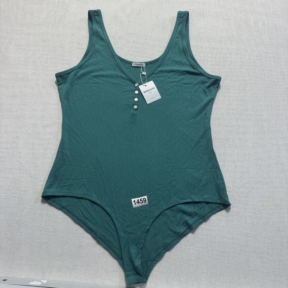 BelleLovin Tank Bodysuit Women Sz XXL Green Brand New‎